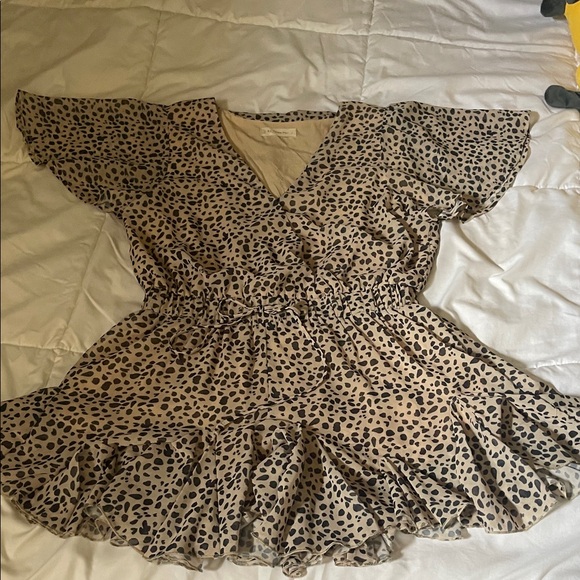 By Together Pants - By Together Beige and Black Leopard romper